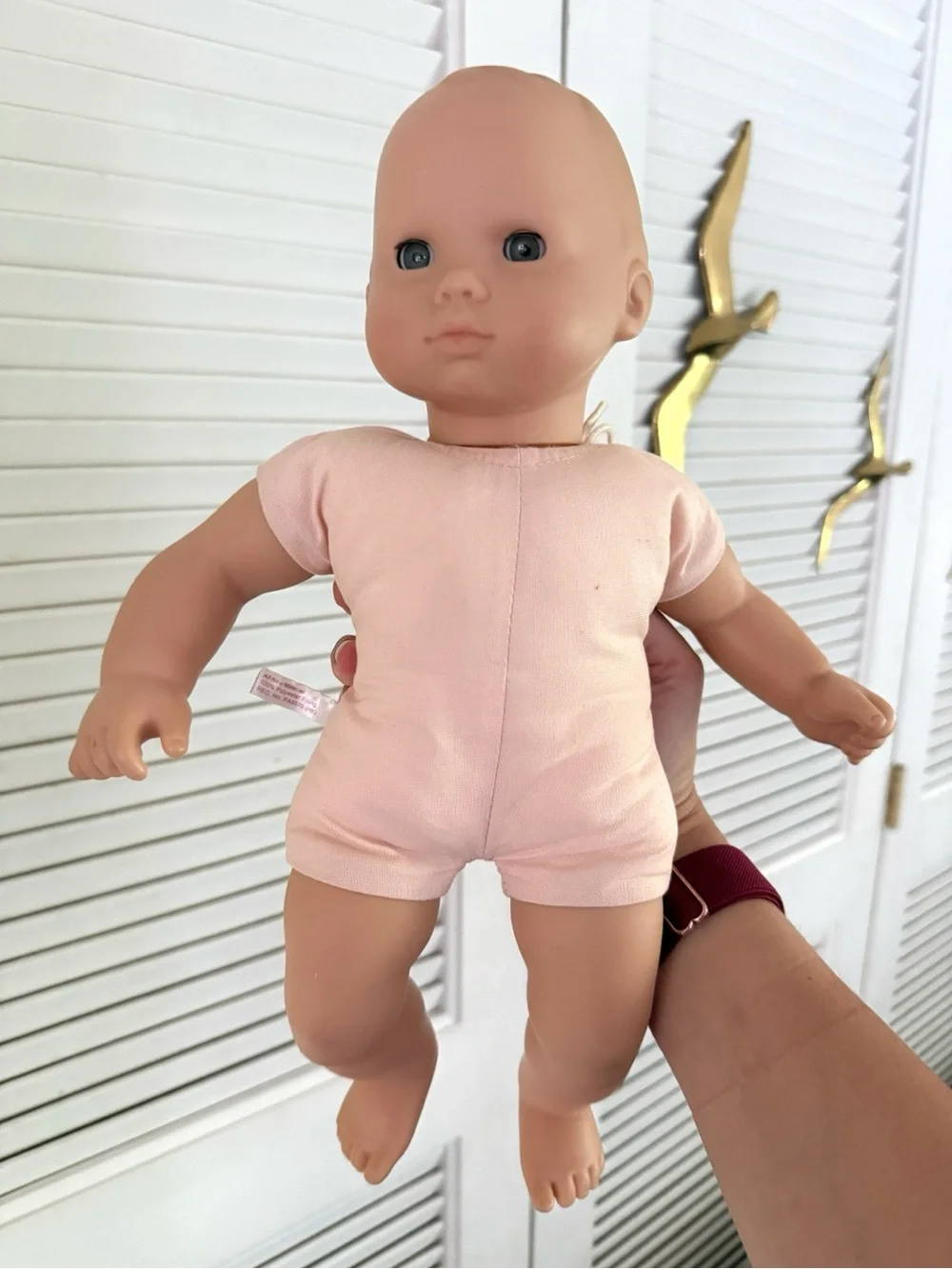 Vintage Bitty Baby Pleasant Company American Girl Baby Doll Blonde Gray 2H9 GUC